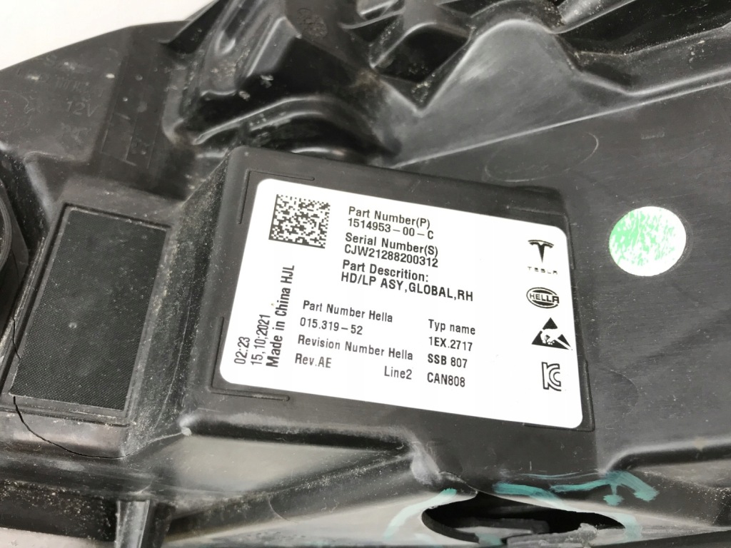 Лампа правый перед full led tesla model 3 y рестайлинг  1514953-00-c Оригинал