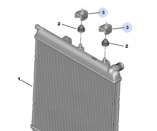 фото №8, Супорт кронштейн верхній радіатора оригінальний номер citroen