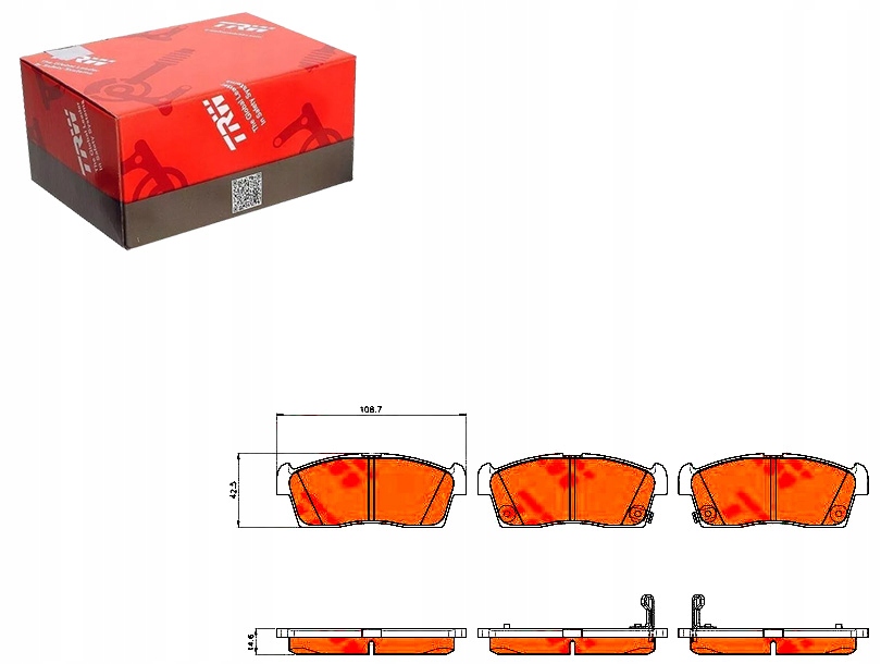 фото №1, Гальмівні колодки гальмівні mitsubishi перед i miev 10- trw