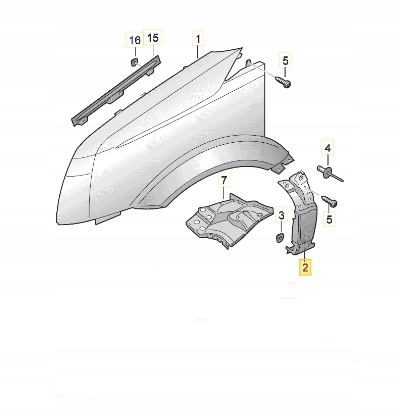 фото №4, Ремкомплект крила перед права sprinter crafter