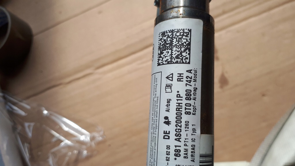 фото №8, A5 8t s5 шторка безопасности подушка безопасности правая coupe 8t0880742a