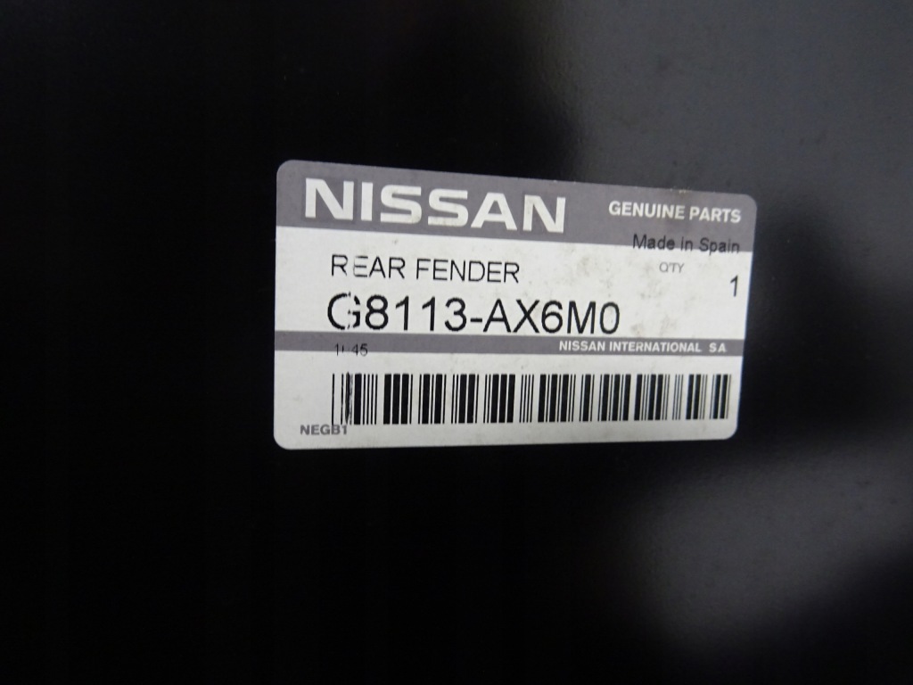 фото №13, Nissan micra k12 3d крыло левый задняя новый оригинал g8113-ax6m0