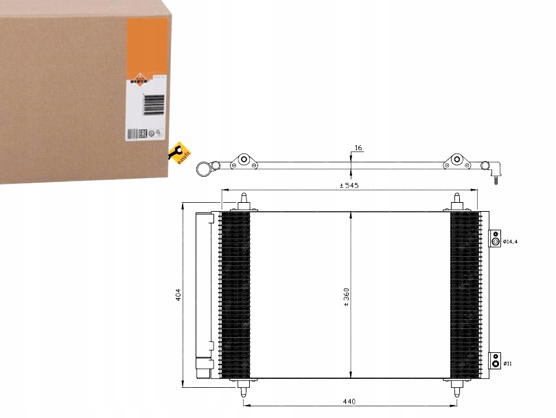 фото №9, Радиатор кондиционера с осушитель nrf 35844 6455es