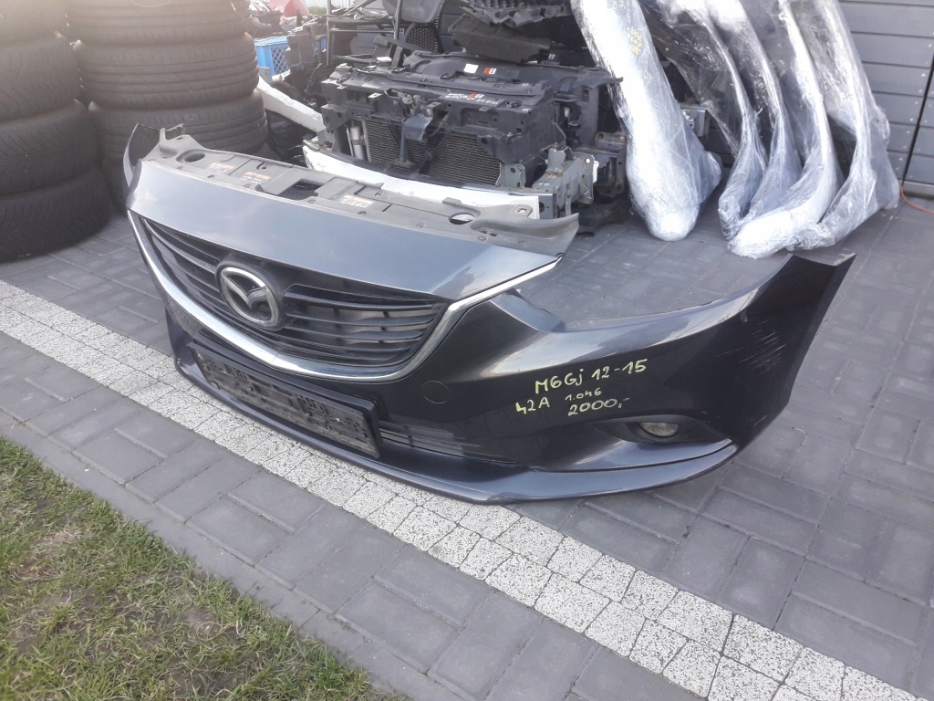Mazda 6 gj 2012-2015 бампер передок  оригинал комплектный  цвет 42a передний Цена