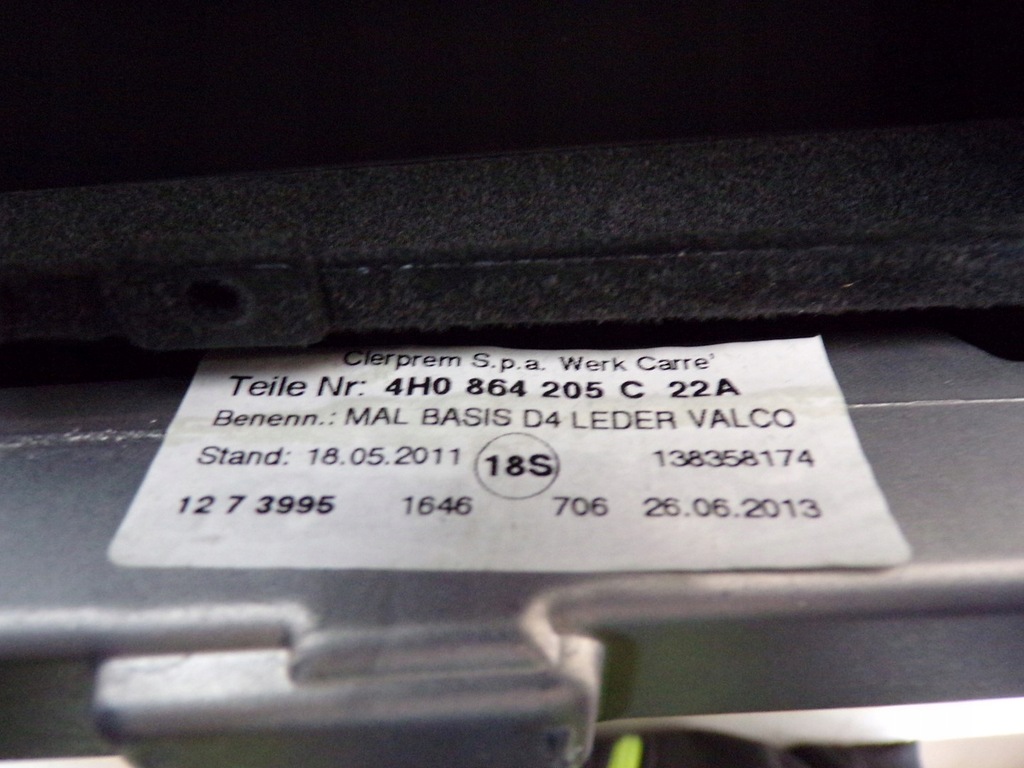 фото №12, 4h0864205c підлокітник передній перед колір 4pk soul audi a8 d4 2010-2017r