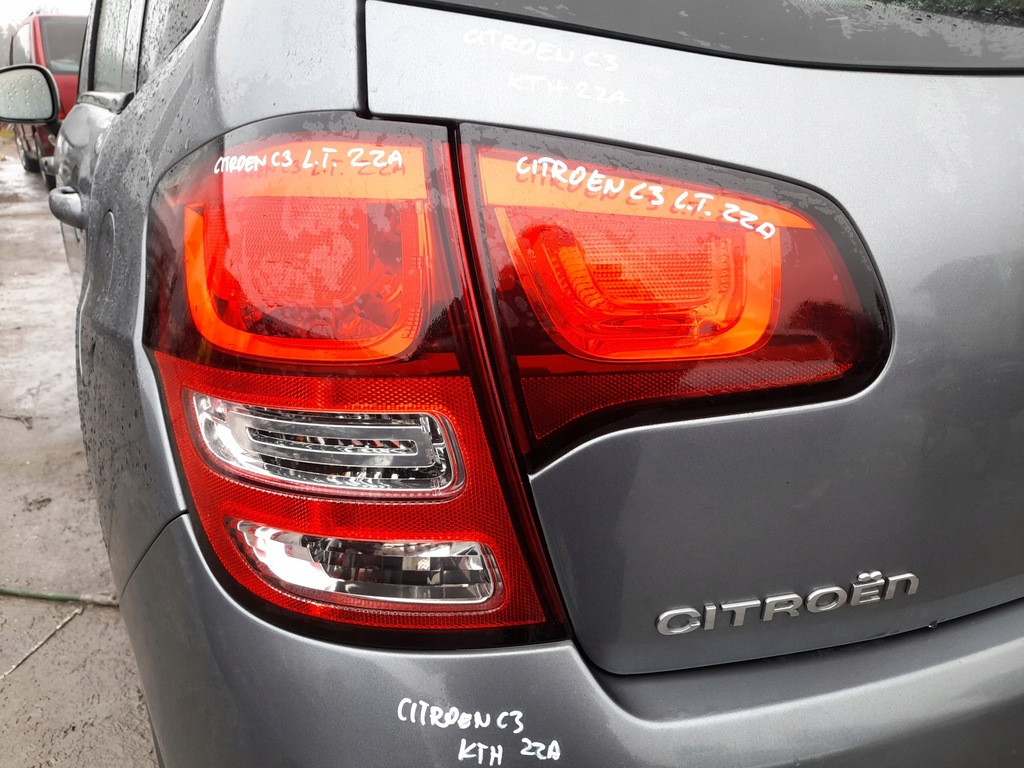 фото №7, Citroen c3 ii лампа левый задняя левая задняя крышка багажника