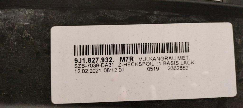 фото №5, Спойлер кришки задня porsche taycan 9j1