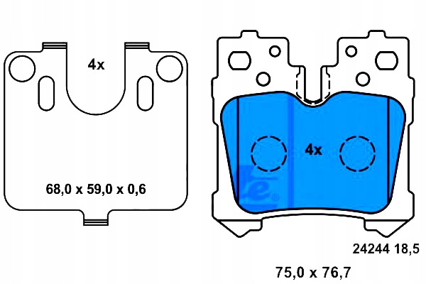 фото №1, Ate тормозные колодки тормозные lexus ls 460 uvf4_. usf4_