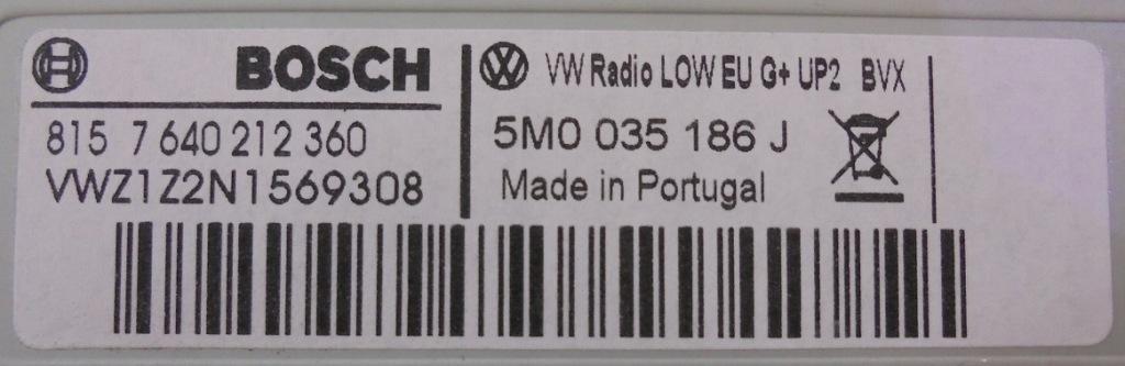 фото №3, Vw polo v 6r 13 r радіопрогравач cd