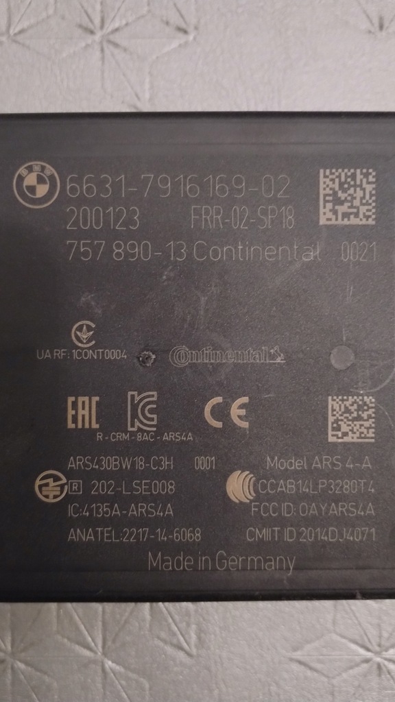 фото №7, Радар distronic bmw 6631-7916169-02 новый