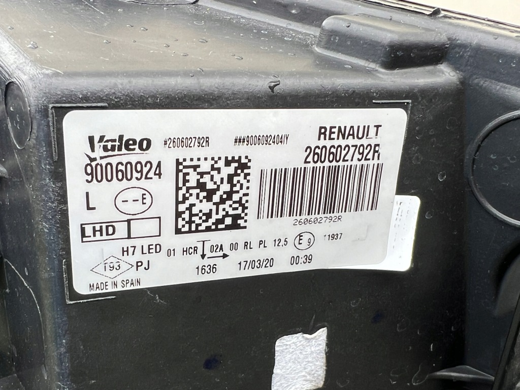 Renault megane iv 16- фара фара левый перед h7+długi led 260602792r в Украине