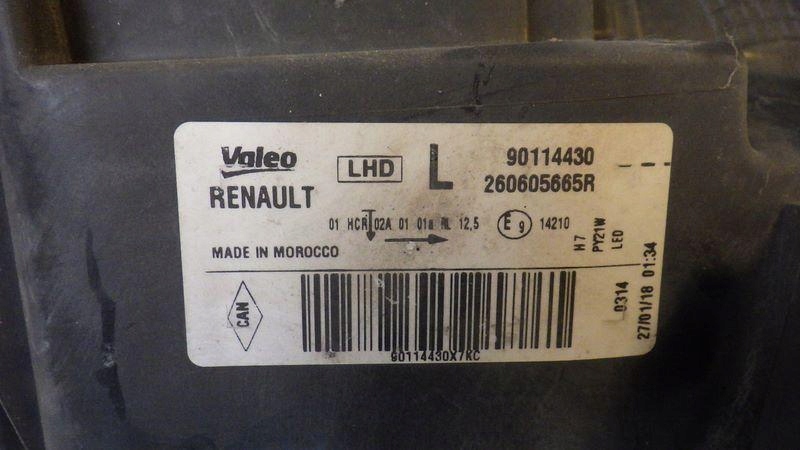 фото №10, Лампа левая передняя перед europa dacia sandero ii stepway lift 260605665r