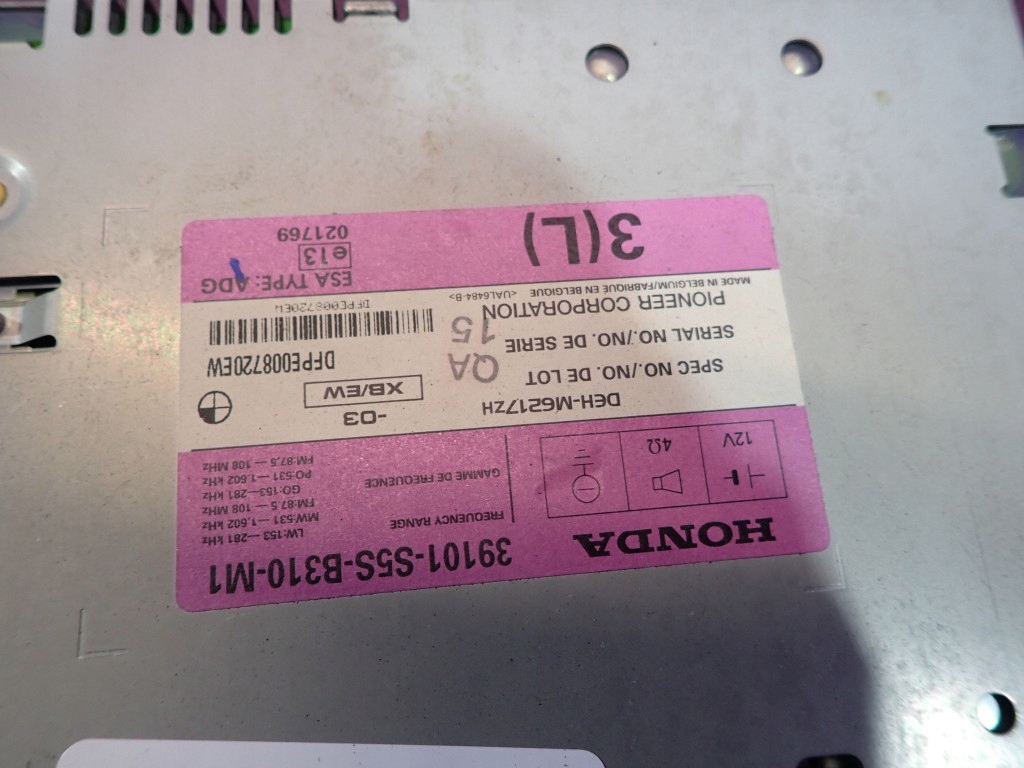 фото №4, Honda civic vii 03-05 lift радио 39101s5sb310m1