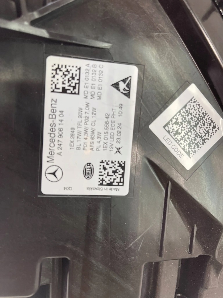 фото №14, Лампа правая mercedes b-klasa w247 multibeam led eu a2479061404