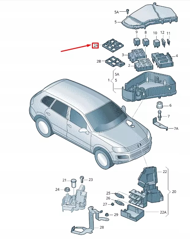 фото №1, Vw touareg 7p mk2 relay plate 7l6937503a