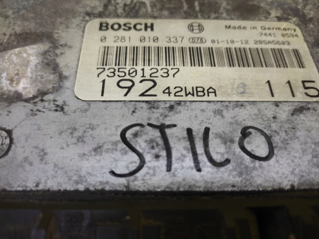 фото №4, Fiat stilo 1.9 jtd блок керування двигуна 0281010337