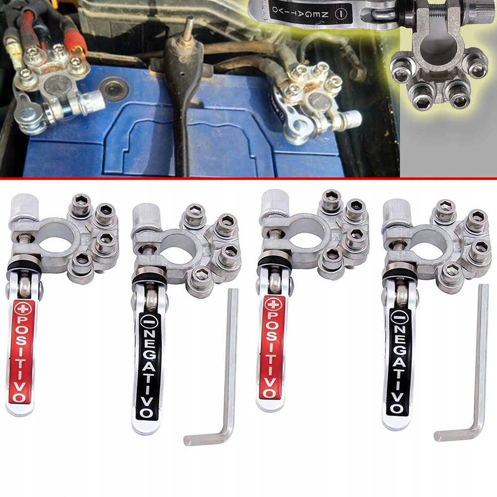 4x клеммы do аккумулятор суппорты универсальные 2szt подходят do aku 6v i 12v в Украине