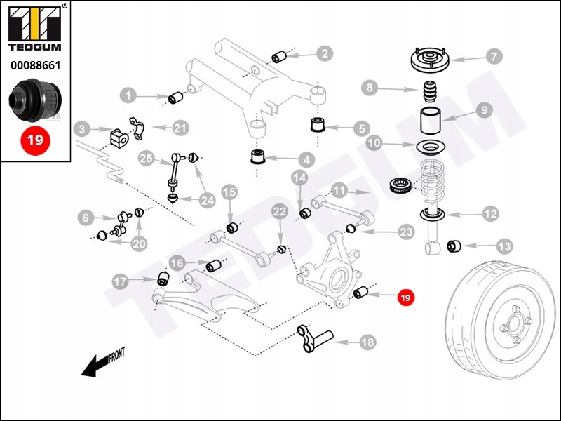 фото №10, Tedgum 00088661 подшипниковый узел, рычаг