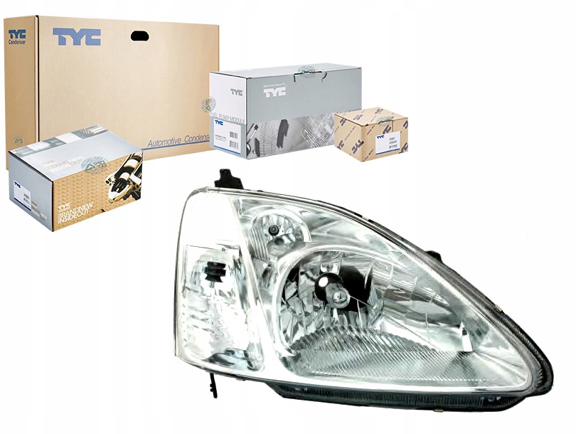 фото №1, Tyc фара лампа передня honda civic vii hatch