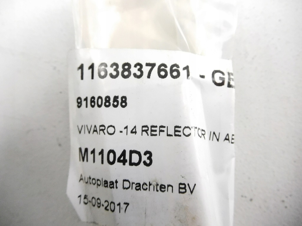 фото №6, Відбивач бампера задня movano vivaro 9160858