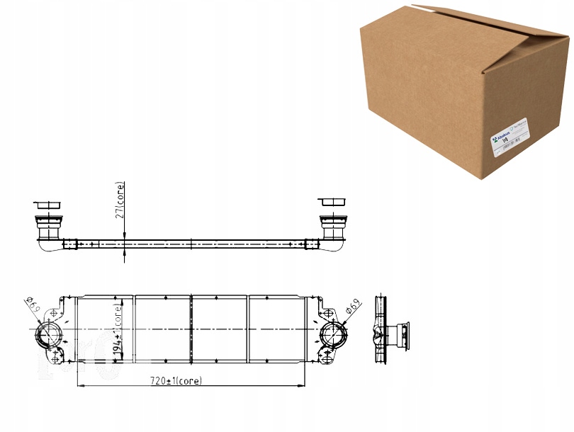 Abakus 053-018-0007 радіатор повітря наддувний Зі Шроту