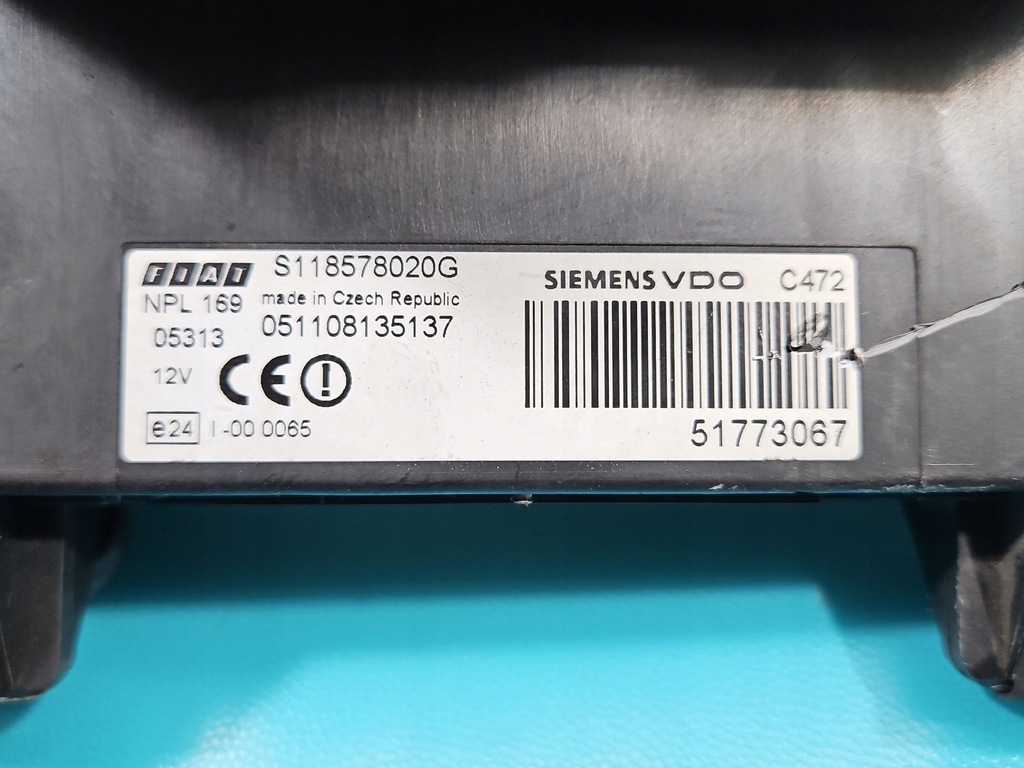 фото №8, Бортовой компьютер блок управления двигателя 51775008 набор fiat panda ii 1.3 jtd