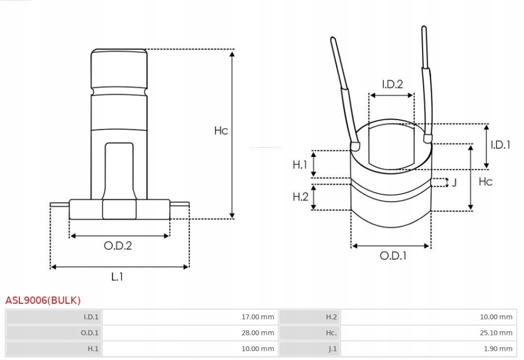 Купити Кільце ковзний alt. as pl asl9006 bulk