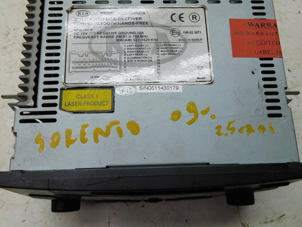 фото №6, Kia sorento 2009r радио радиопроигрыватель xcd-22rds