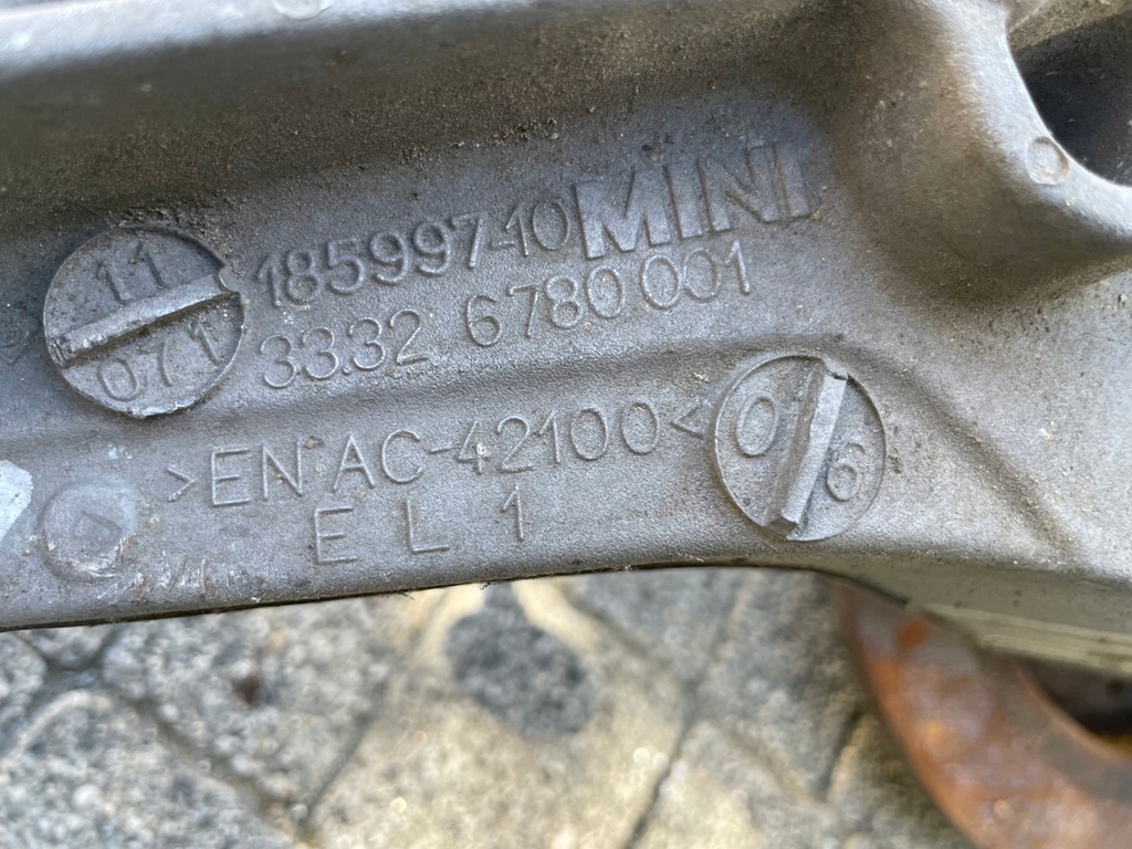 фото №4, Mini r55 r56 r59 поворотный кулак задняя левая рычаг kpl