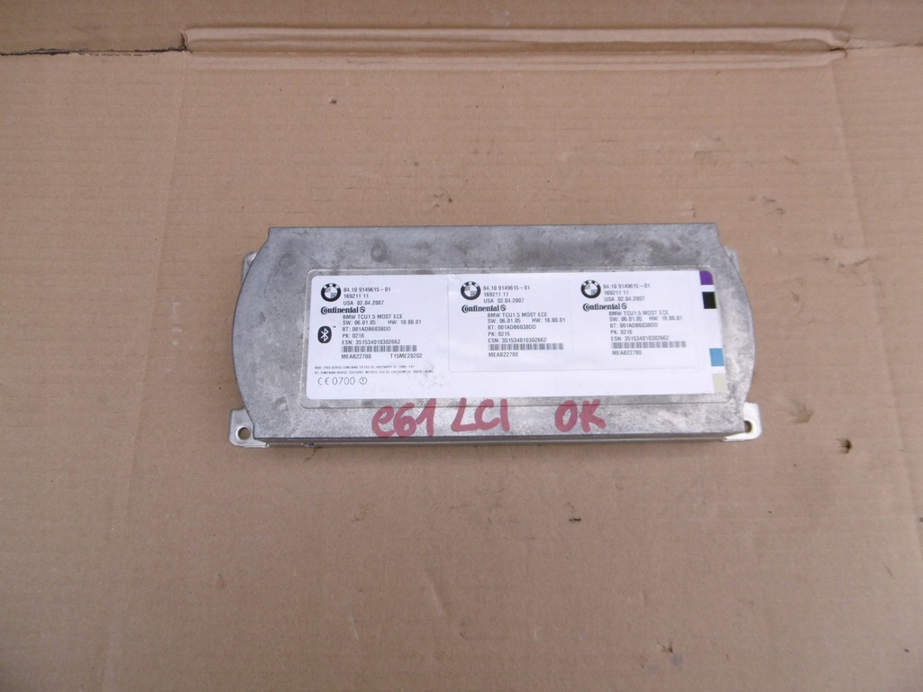 фото №1, Модуль bluetooth telematics bmw e61 e63 e64 e70 9149615