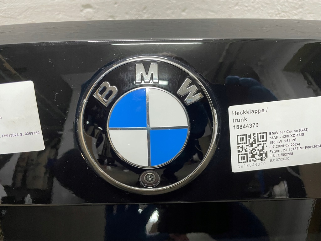 фото №7, Крышка багажника багажника + камера + обивка + электропроводка kpl bmw 4 g22 цвет 668