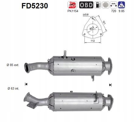 фото №2, Фільтр часток твердих fap dpf fd5230 as iveco