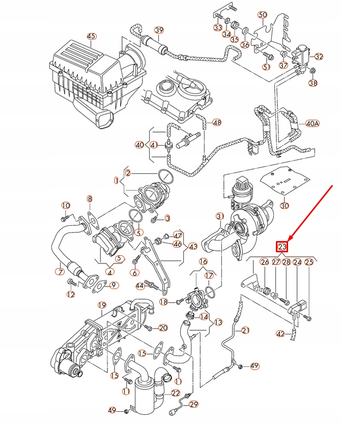 фото №1, Vw passat b8 retaining plate with давление датчик 03l131645a