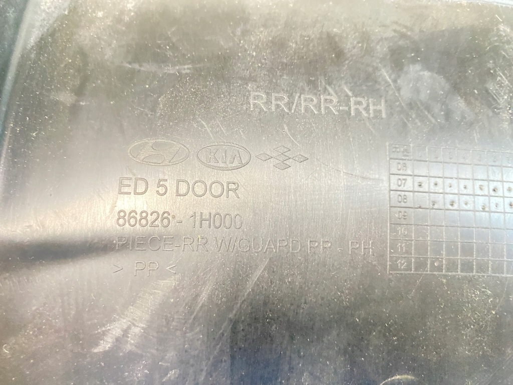 фото №11, Подкрылок правое задняя задние kia ceed i hb kombi 06-12