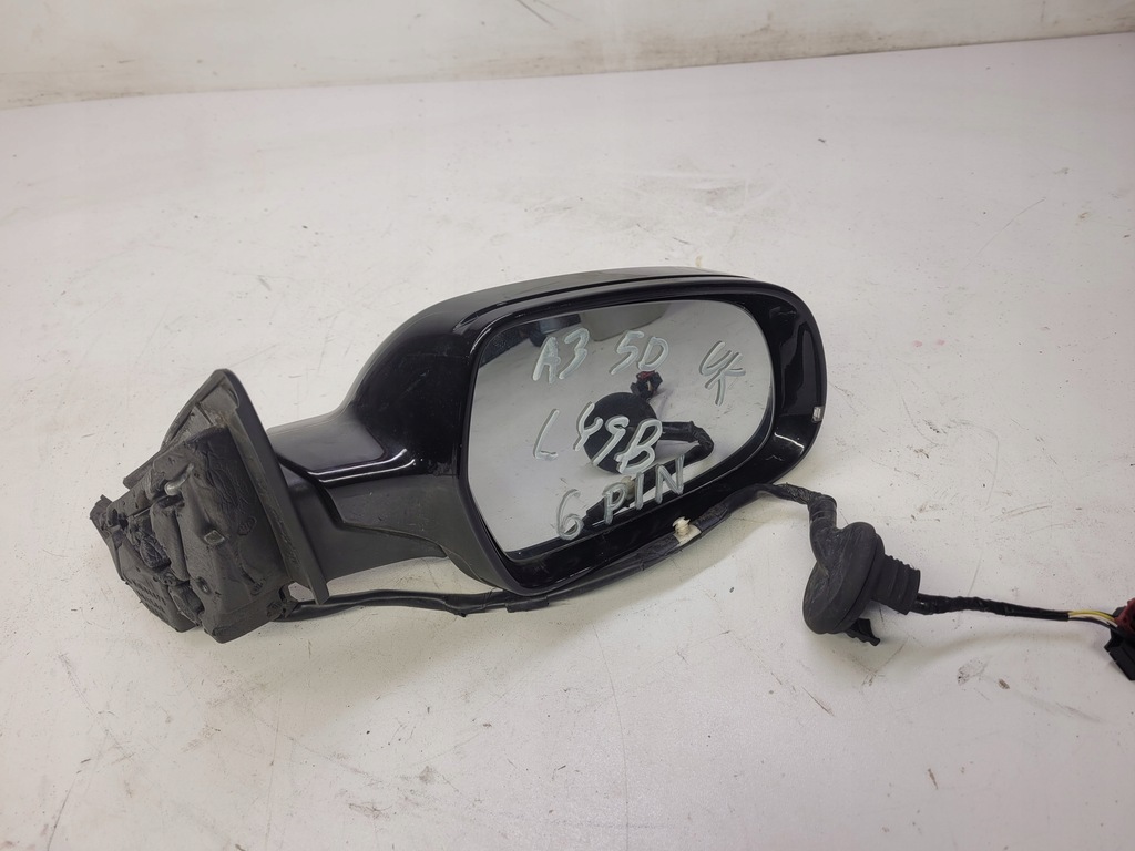 фото №10, Зеркало правый перед audi a3 8p4 ly9b 6 pin uk 5d