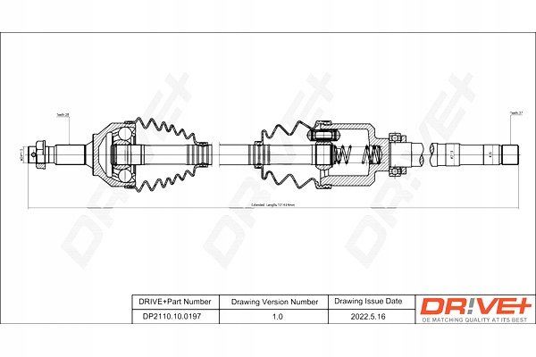 фото №2, Приводной вал приводная citroen c5 08- p drive+