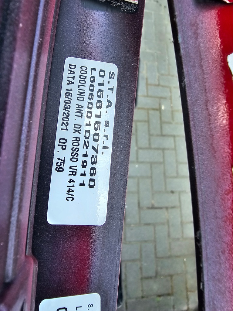 фото №5, Alfa romeo stelvio veloce молдинг крила перед права