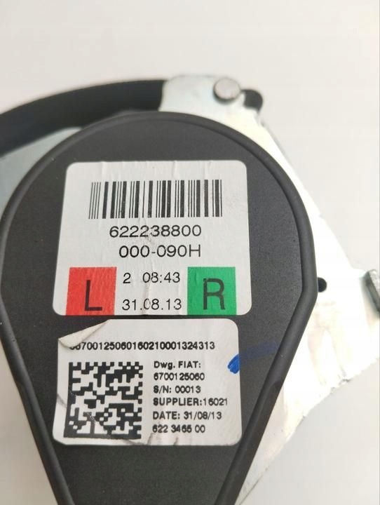 фото №6, Maserati quattroporte 2014 pas безпеки сидіння заднього 622238800