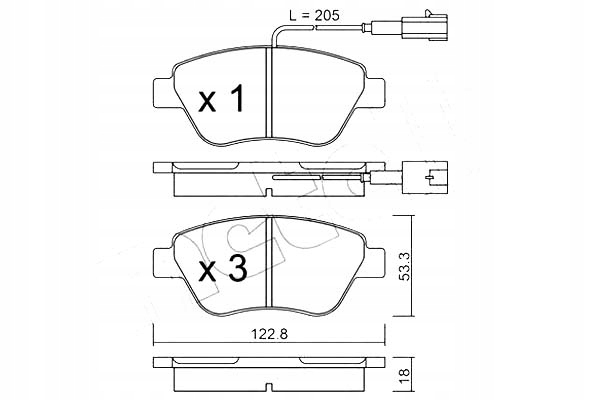 фото №1, Metelli тормозные колодки тормозные alfa romeo mito 1.4 955