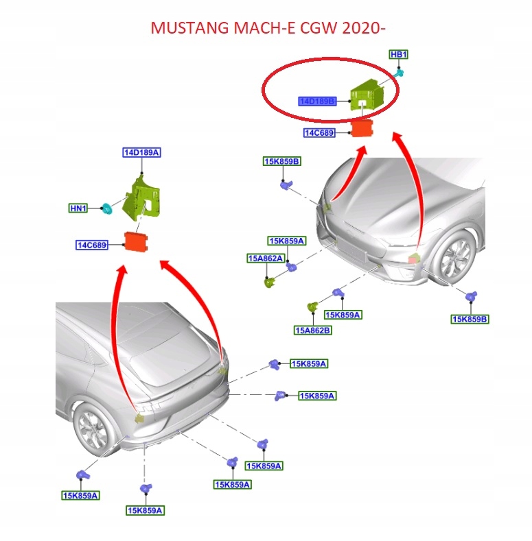 фото №11, Кронштейн левый передний мертвого pola mustang mach-e 2520070 _ lj8t-14h033-ac
