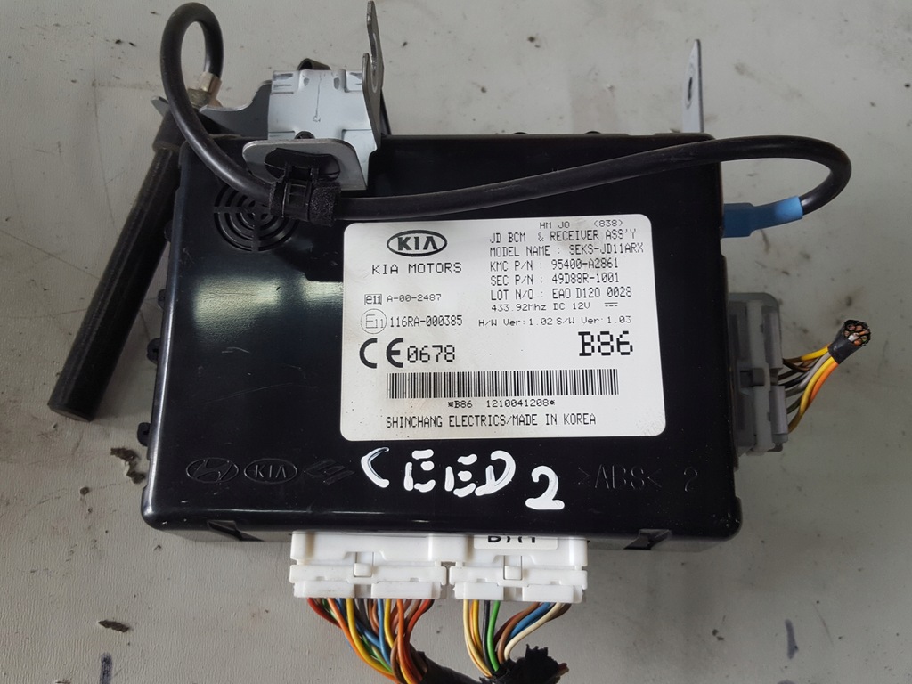 фото №1, Kia ceed 2 ii 12-16r модуль блок управления bcm