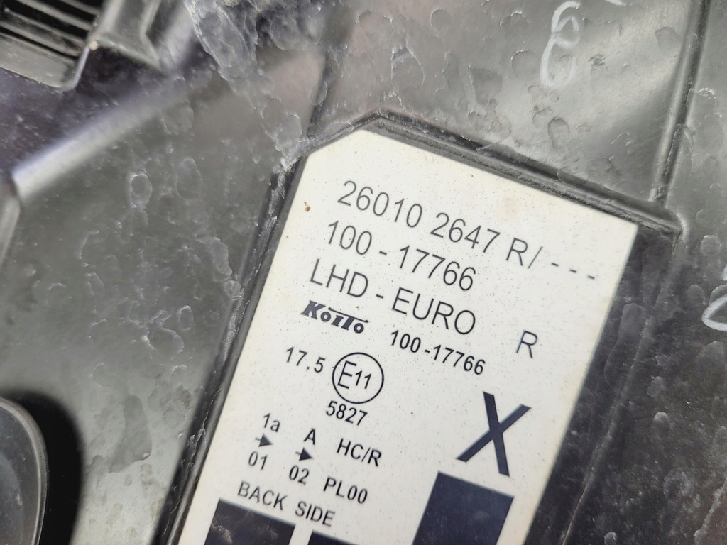 фото №12, Лампа правий перед renault kangoo ii lift 260102647r