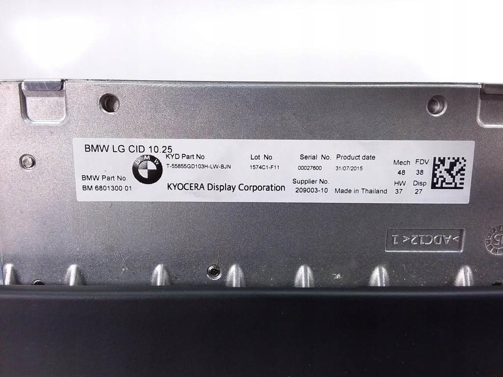 фото №5, Bmw 7 g11 g12 дисплей экран cid 10.25 6801300