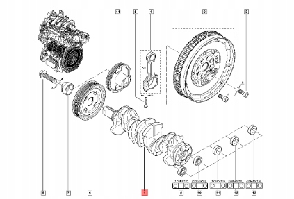 фото №3, Wał коленчатый renault trafic 1,6 dci scenic espace