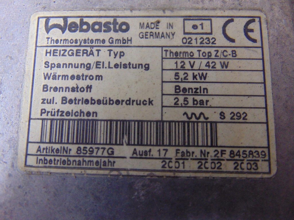 фото №14, Piecyk webasto chevrolet tahoe 5.3 бензин thermo top z/c-b