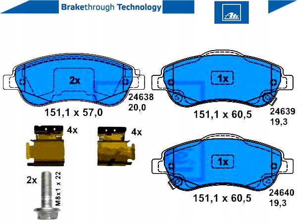 фото №11, Ate 13.0460-5753.2 набор тормозных колодок тормозных, тормоза дисковые