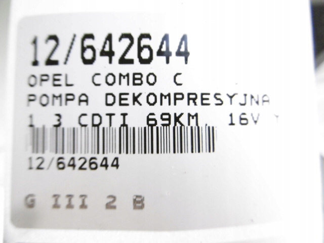 фото №6, Opel combo c насос вакуумна вакуум 1,3cdti pierburg