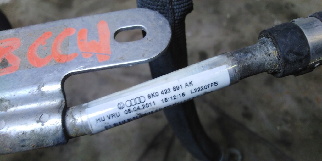 фото №7, Audi q5 8r шланг підсилювача 8r1422891k 8r1422891ak