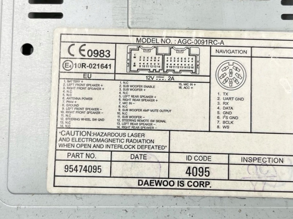 Радіо автомобільні chevrolet captiva facelift c100 2011 95474095 Київ