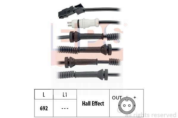 фото №11, Датчик, скорость вращательная колеса eps 1.960.149